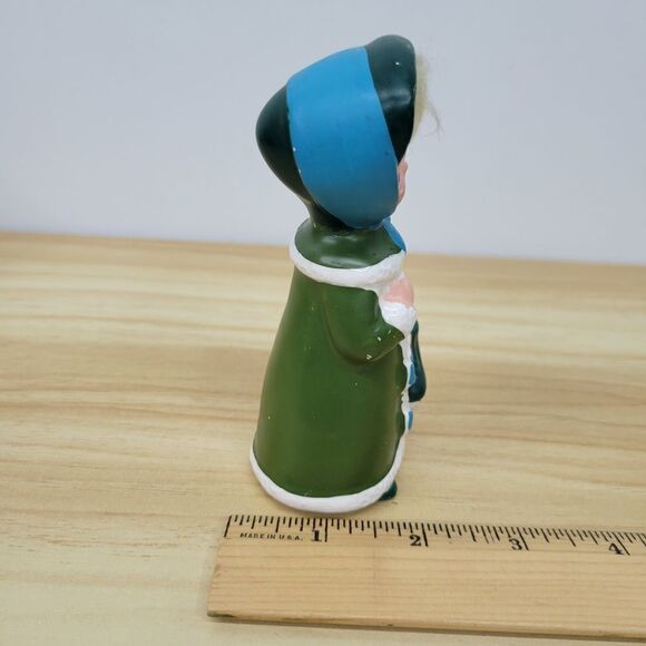 Vintage Napco Green Girl Figurine With Synthetic Hair - Picture 7 of 7